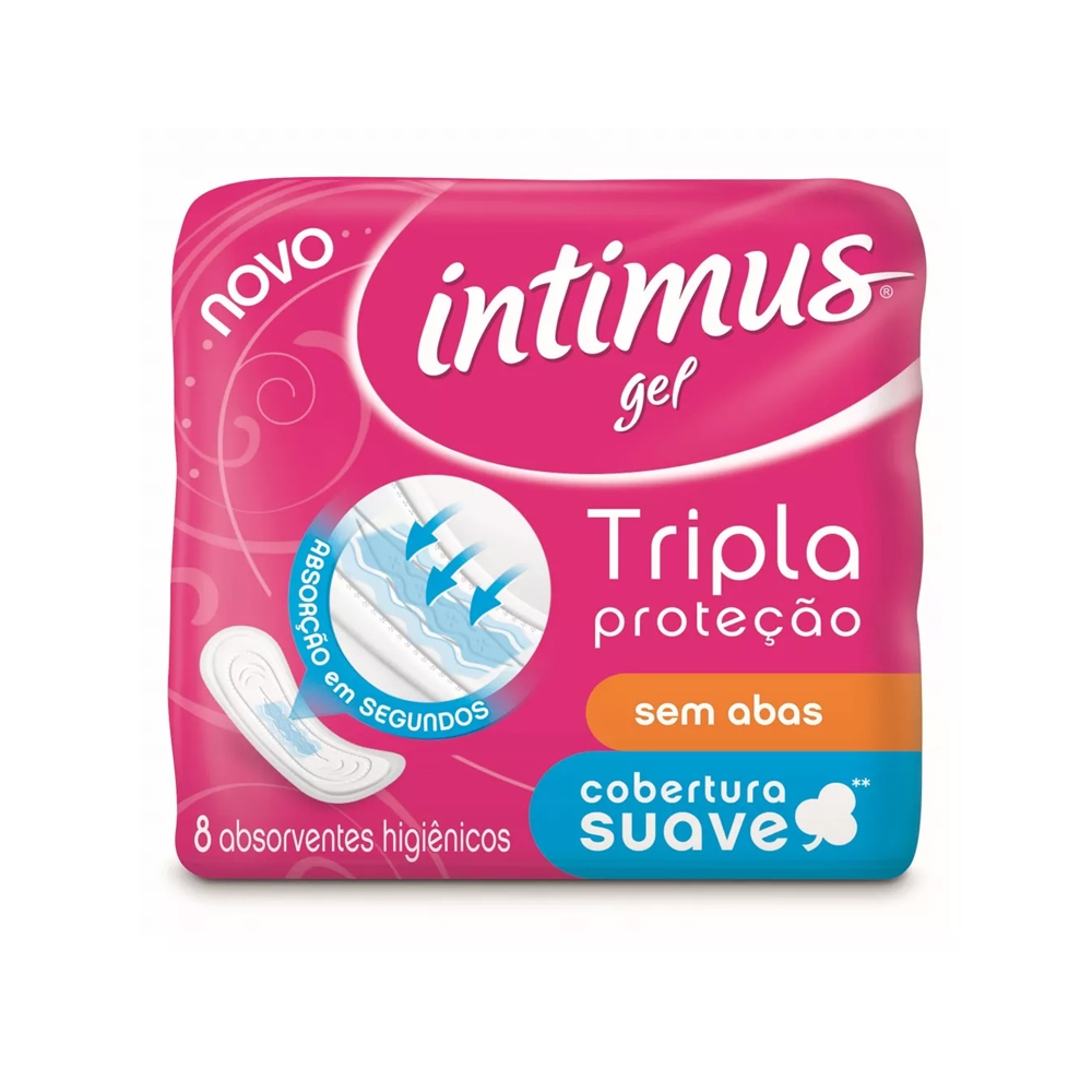 Absorvente Intimus Gel Suave Sem Abas 8 Unidades Cirúrgica Marcelina 4000