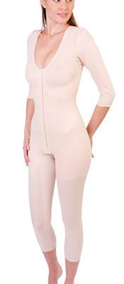 Cinta longa com mangas, sem costura sob o bojo