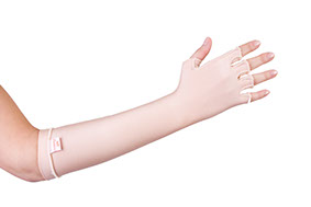 Luva longa em tecido leve sem compressão