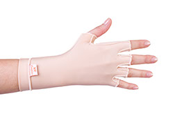 Luva curta em tecido leve sem comprenssão