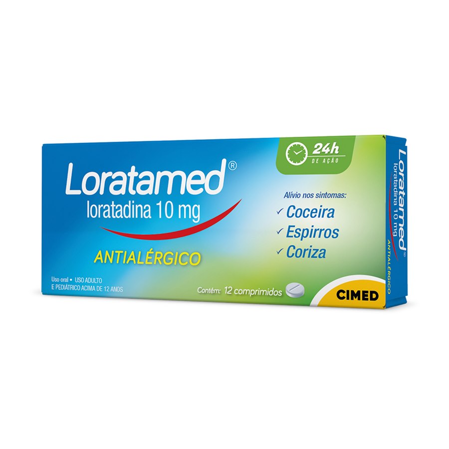 Loratamed (loratadina) 10 mg c/ 12 comprimidos Cirúrgica Marcelina