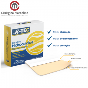 Curativo Hidrocoloide c/ Espuma M-Tec – 10X10 Missner